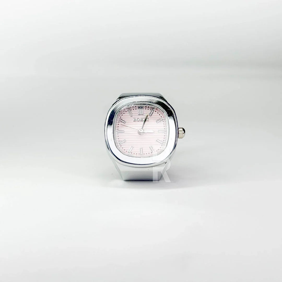 NAUTILUS YÜZÜK | GÜMÜŞ PEMBE