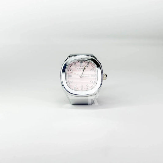NAUTILUS YÜZÜK | GÜMÜŞ PEMBE