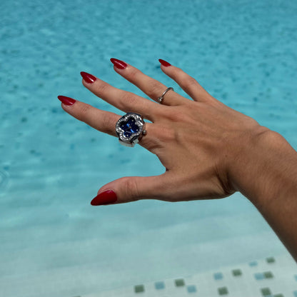 SAPPHIRE YÜZÜĞÜ | GÜMÜŞ MAVİ
